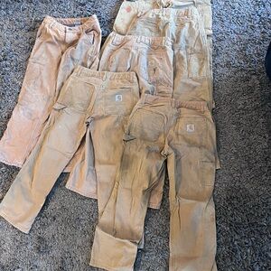 Carhartt Boys Washed Dungaree Pants (lot of 6)
